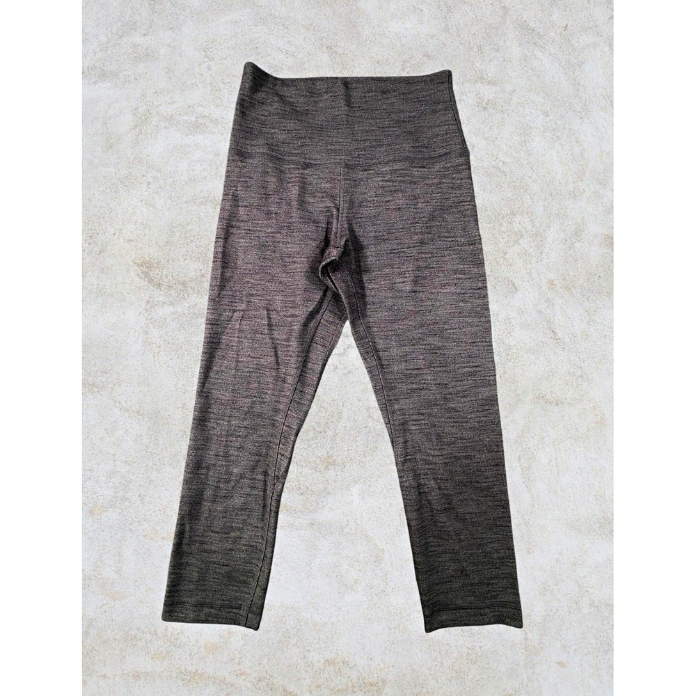 Lululemon Align Crop 21" Leggings Women's 6 Mini Heathered Herringbone Gray